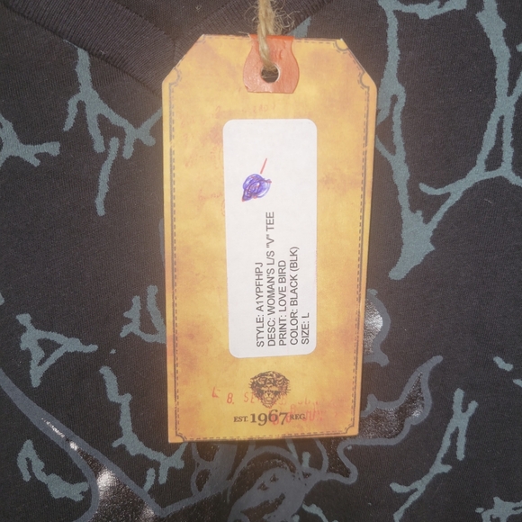 Ed Hardy Women's Long Sleeve Top Size Large  MADE IN USA - Picture 4 of 10